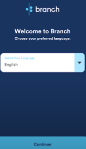 branch app language selection